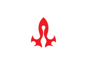 El Logotipo Del Cohete Rojo