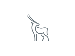 Logotipo De Oryx árabe Plateado