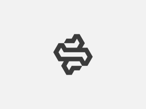 Buchstabe S einzigartiges Logo