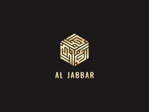 Al Jabbar Square Kufi Calligraphy Logo 