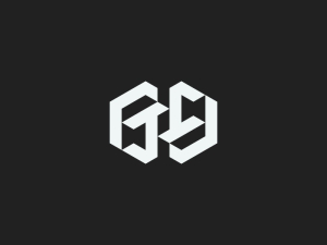 Buchstabe Gd-Geometrie-Logo