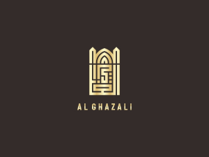 شعار ساحة الغزالي بالخط الكوفي