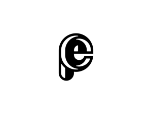 Lettre Initiale Ep Logo Pe