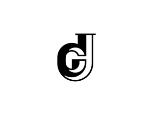شعار حرف Gj Jg