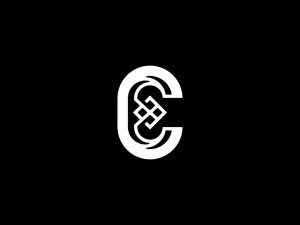 Monogramme Lettre C Noeud Logo