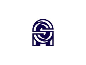 Inicial Como Logotipo De La Letra Sa