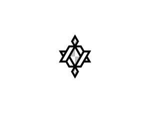 Abstrakter Buchstabe Av oder Va-Diamant-Logo