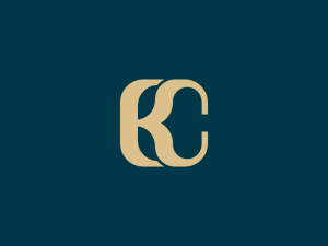 شعار Ck أو Kc Monogram أنيق
