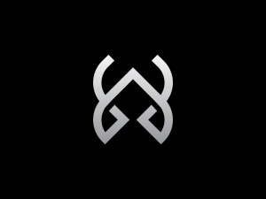 شعار حرف Wa البسيط