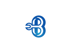Logotipo De Llave Inglesa Letra B