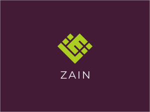 Zain Kufi quadratisches Kalligraphie-Logo
