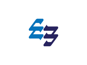 Trendy Letter Eb Logo