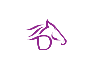 شعار حصان فرسي أنيق