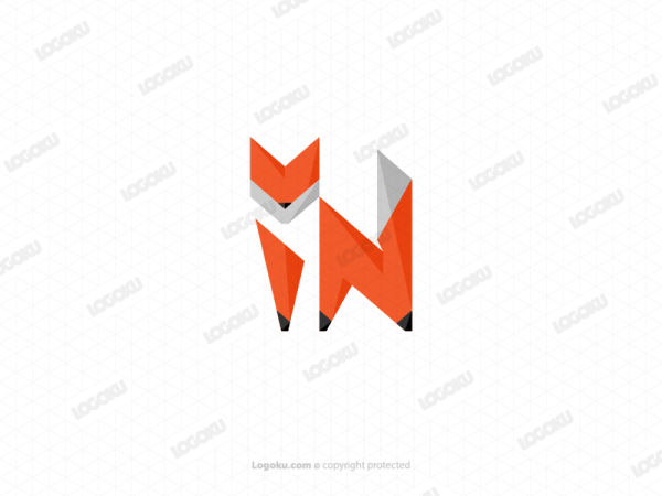 Lettre I Et N Fox Logo