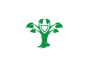 Logotipo Del árbol Verde De Seguridad