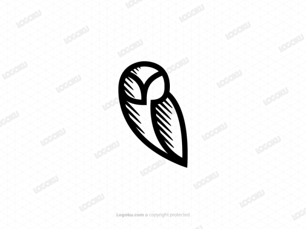 Schwarzes Schleiereule-Logo