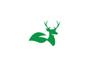 Logo De Cerf Feuille