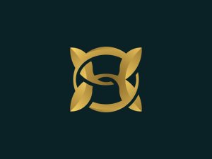 Lettre Ho Feuille Logo