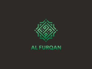 Al-Furqan-Quadrat-kufisches Kalligraphie-Logo