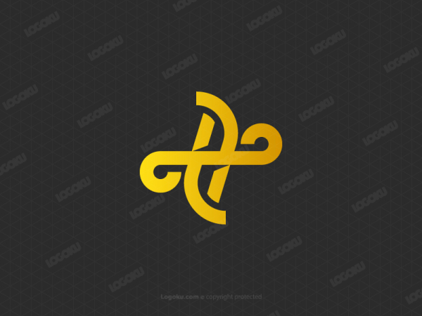 Lettre Ah Ambigramme Logo