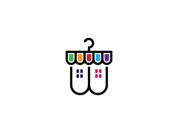 Logotipo De La Tienda W Letter Hanger.