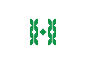 Lettre H Nature Logo