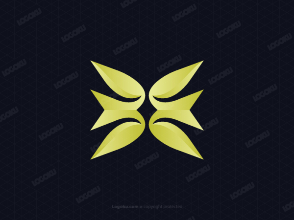 Letter Be Leaf Logo