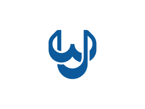 Buchstabe Uw oder Wu-Logo