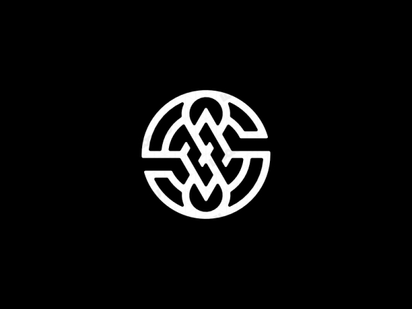 Monograma Letra S Logotipo Infinito