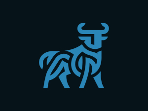 Logotipo De Toro Azul