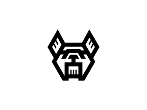 Modern Black Bulldog Logo