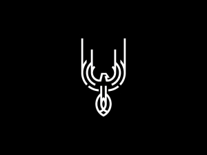 Minimalist White Phoenix Logo
