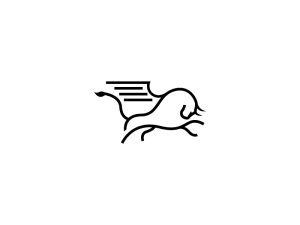 Ailes Logo Taureau Noir