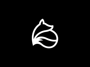Niedliches weißes Fuchs-Logo