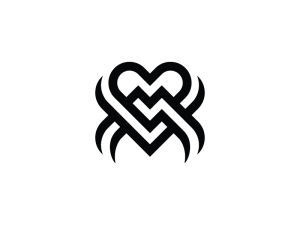 Letter M Love Logo