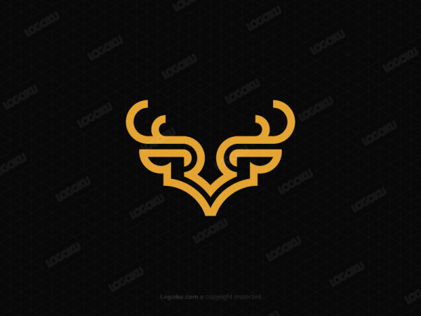 Elegant V Letter Deer Logo