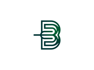 Logo De Fourchette De Lettre B