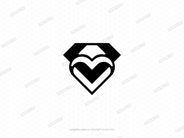 أيقونة شعار الحب الماسي