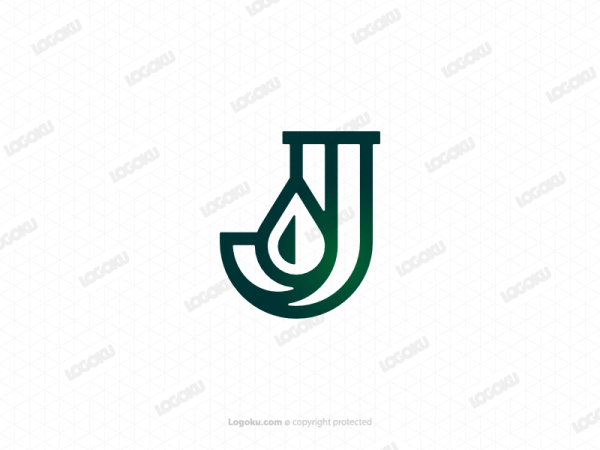 J Letter Drop Logo