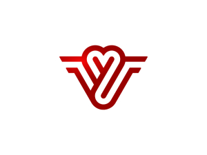 V Letter Love Logo 