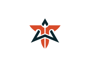 Buchstabe T-Stern-Logo