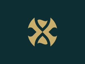 Letter X Hourglass Logo