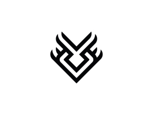 Buchstabe Yv Eulen-Logo