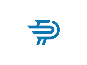 Buchstabe Ps Oder Sp-Flügel-Logo