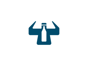 Starkes Bull-Flaschen-Logo