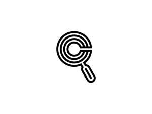  C-Buchstaben-Vergrößerungslogo