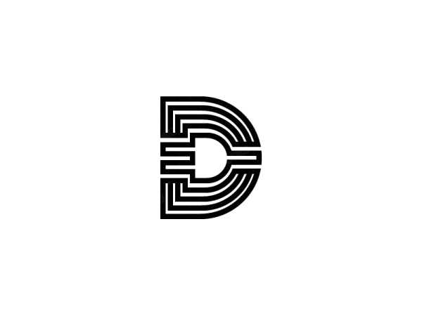 D Letter Plug Logo