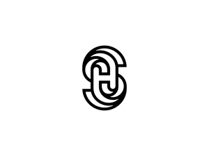 Logo Monogramme Lettre Hs Sh