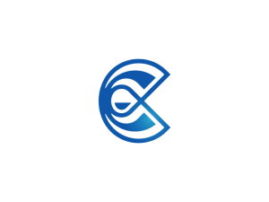 C-Buchstabe-Wassertropfen-Logo