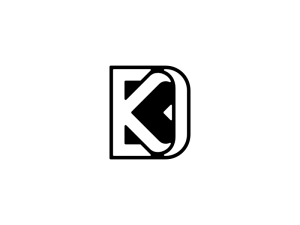 Kd Letra Dk Logotipo Inicial